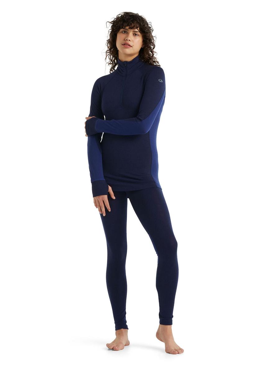 Icebreaker BodyfitZone™ Merino 260 Zone Thermal Leggings Női Base Layers Sötétkék Királykék Sötétkék | HU 1907YXFU